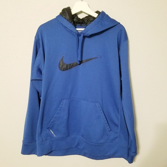 Nike Other - Nike blue Therma Fit hoodie sweater Large